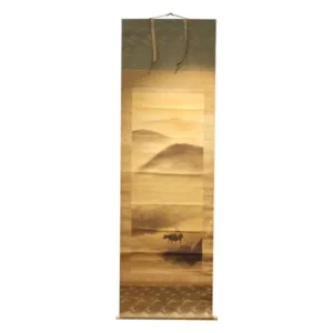 掛け軸 川合玉堂 少年と牛